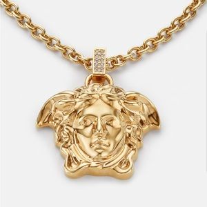 Versace, Medusa crystal necklace
